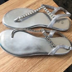 Silver sandals